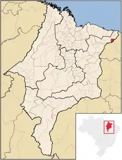 Location of Magalhães de Almeida in the Nordeste Region