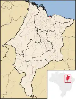 Location of Paço do Lumiar in Maranhao