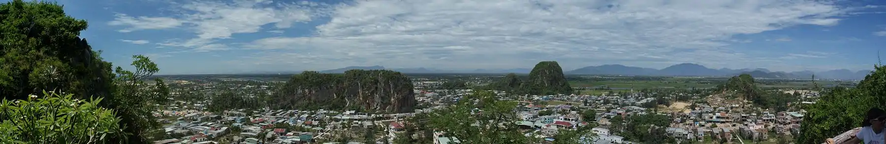 Village as viewed from atop a mountain