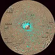 Map of Mare Australe with major features labeled.