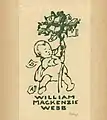 Bookplate for relative William Mackenzie Webb