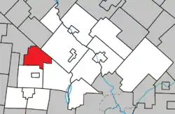 Location within Le Val-Saint-François RCM.