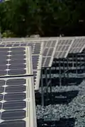 The solar panels in the Solar Park