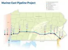 Mariner East Map