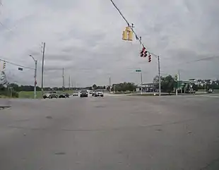 Intersection of Highway 37 and Southport Road in Perry Township