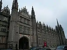 Marischal College appearing dilapidated prior to restoration