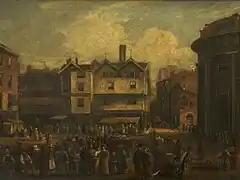 Market Stead Lane, Manchester (c.1825)—a later oil painting of the scene from Market Place, Manchester (1821).