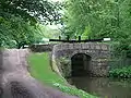 It then enters the Marple flight of locks.