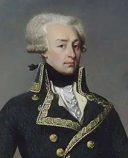 A portrait painting of Lafayette