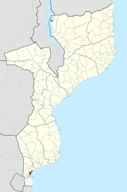 Marracuene District on the map of Mozambique