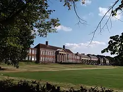 View of the former Milham Ford School building on Marston Road, now used by Oxford Brookes University.