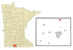 Location of Truman, Minnesota