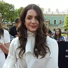 Martina Bárta during Eurovision Song Contest 2017 opening ceremony