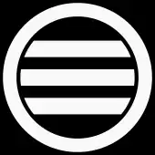 A Japanese family emblem (mon) named "Maru-no-uchi-ni-mitsuhikiryo".