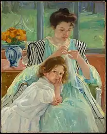 Image 43Young Mother Sewing, Mary Cassatt (from History of painting)