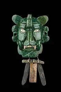 Bat effigy (Zapotec); c.50 BC; jadeite and shell; height: 28 cm; National Museum of Anthropology (Mexico City)