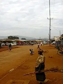 Market Street Masindi on a Sunday morning