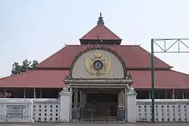 The Tajug or Meru type roof is commonly used on sacred buildings in Indonesia, especially Java