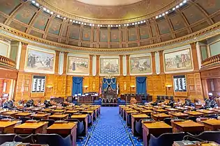 Image 51Chamber of the Massachusetts House of Representatives in the Massachusetts State House (from Boston)