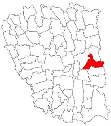 Location in Galați County