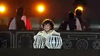 Master Keshava a seven-year old Prodigy from Puducherry plays the tabla at the opening ceremony