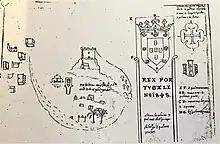 Image 34Matatana, represented in a picture of 1613, regarding a settlement of the beginning of the 16th century, in the Book of Humberto Leitão" (from Madagascar)