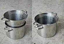 Mated colander pot