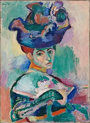 Woman with a Hat; by Henri Matisse; 1905; oil on canvas; 80.7 x 59.7 cm; San Francisco Museum of Modern Art (San Francisco, US)