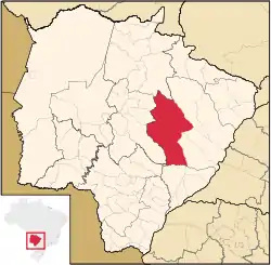 Location in Mato Grosso do Sul  state