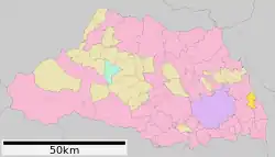 Location of Matsubushi in Saitama Prefecture