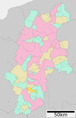 Location of Matsukawa in Nagano Prefecture