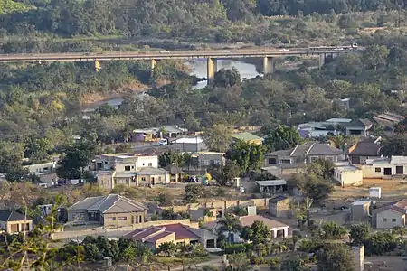 Matsulu-B (Youth Center) with the Crocodile River and the N4 route bridge visible