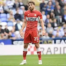 Matt Crooks playing for Middlesbrough FC in September 2021