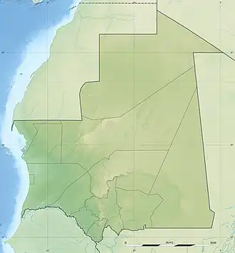 Kediet ej Jillكدية الجل is located in Mauritania