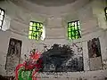 Interior of the chapel with remains of frescoes