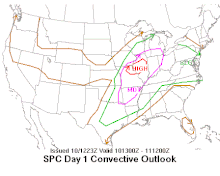 A map of severe weather risk regions