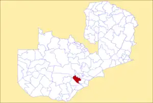 District location in Zambia