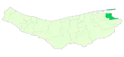 Location of Galugah County in Mazandaran province