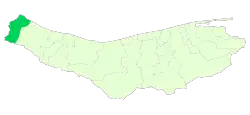 Location of Ramsar County in Mazandaran province