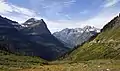 Mount Cannon at center left rises above the McDonald Valley