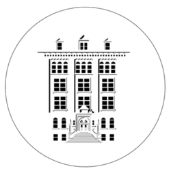 An artistic representation of the Macdonald-Harrington Building which is often used as a logo for the School of Architecture.