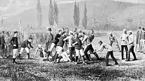 Image 18One of the two Harvard vs. McGill games played in 1874 (from History of American football)