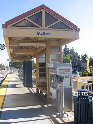 The platform at McKee station