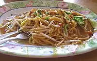 Mee rebus served in a coffee shop in Malaysia