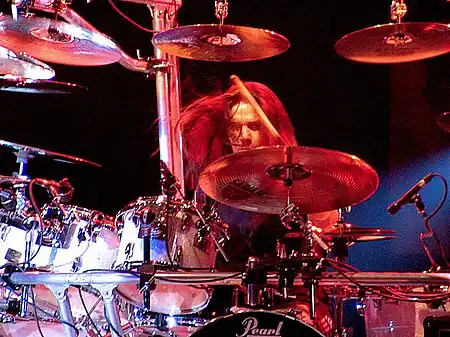 Megadeth live in Bucharest, Shawn Drover.jpg