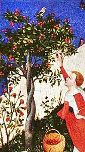 Detail, Paradiesgärtlein (Little Garden of Paradise), (c. 1410), Upper Rhenish Master