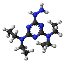 Ball-and-stick model of the meladrazine molecule