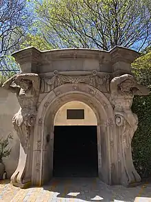 Entrance to South Lawn car park, originally from the Colonial Bank of Australasia headquarters in Melbourne city centre