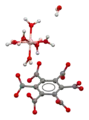 Ball-and-stick model of the asymmetric unit of mellite