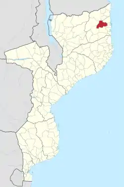 District location in Mozambique